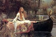 There she weaves by night and day, a magic screen where she doth stay